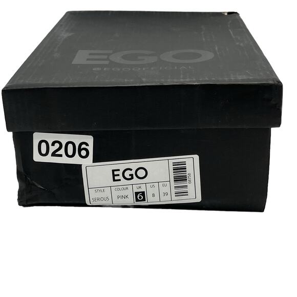 EGO Serious Lace Up Cross Strap Metallic Square Toe Block Heel in Pink Size 8 - Picture 7 of 7